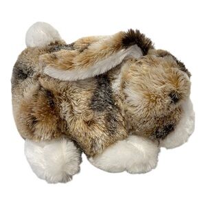DANDEE Realistic Plush Easter Bunny Rabbit Toy Stuffed Animal Brown & White